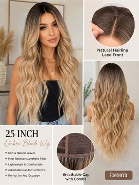 25” Blonde Ombré Wig
Soft Waves • Glam Look
Ready to Wear